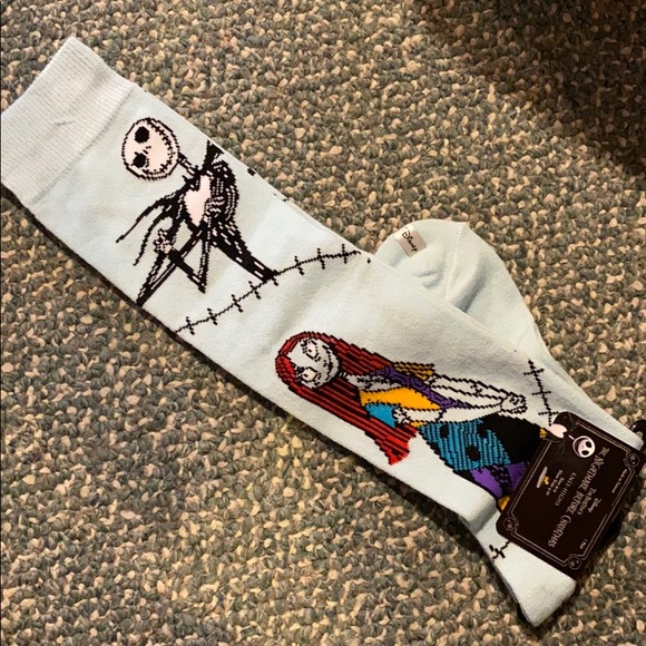 Disney Accessories - Nightmare Before Christmas Jack & Sally Knee Socks